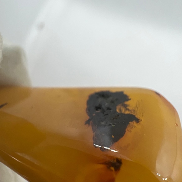 VINTAGE  BALTIC BUTTERSCOTCH INCLUSION AMBER STONE PENDANT SOVIET USSR - Picture 8 of 16